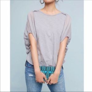 Anthropologie eri and Ali small gray top briony